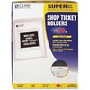 C-Line Products Shop Ticket Holders, Vinyl, Vertical, 12"x9", 50/BX, Clear 50PK CLI80912